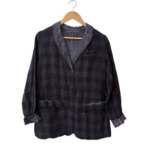 Transit Par Such Womens Linen Reversible Jacket Size 4
